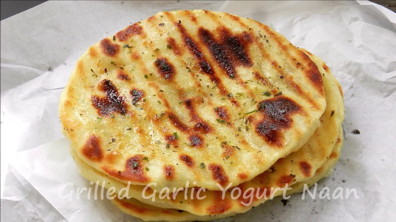 Grilled Garlic Yogurt Naan