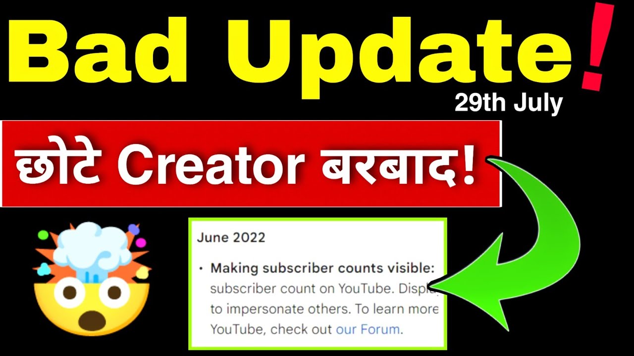 Subscriber Hide Feature Not Showing  / Subscribers Count Not Longer Hide / YouTube New Update 2022