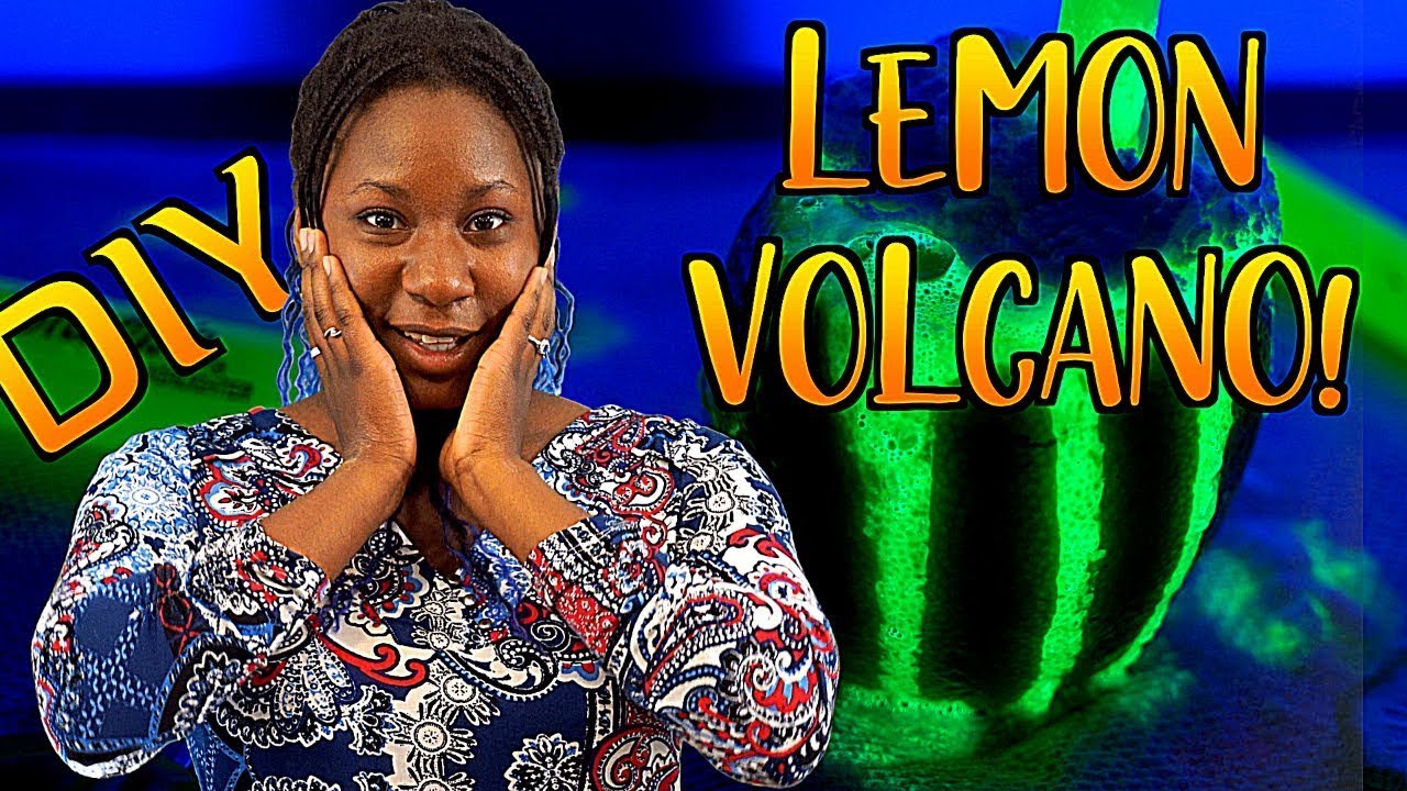 Lemon Volcano DIY -  Baking soda citric acid experiment.