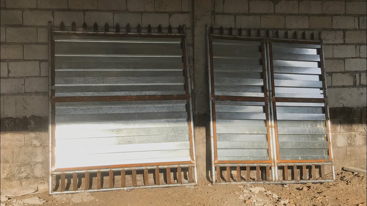 Gate GI Tube Frame Installing Plain Sheet w/ Bend
