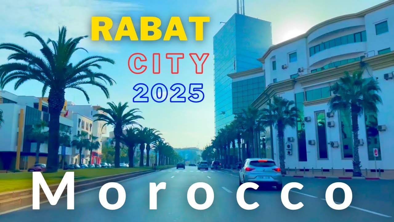 A car tour through the streets of Rabat City Morocco 2025 ( Exclusive music vidéo ) person walking