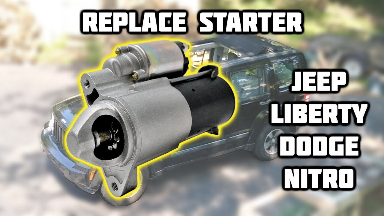 4 Easy Simple Steps How To Remove Replace Starter for Jeep Liberty Dodge Nitro 2007 2008 2009