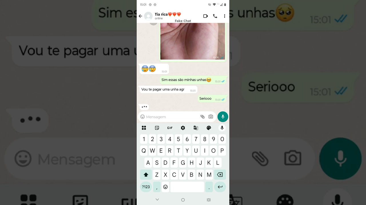 VDO longo de fake chat ❤️‍🔥n repara no peido q minha irmã soltou