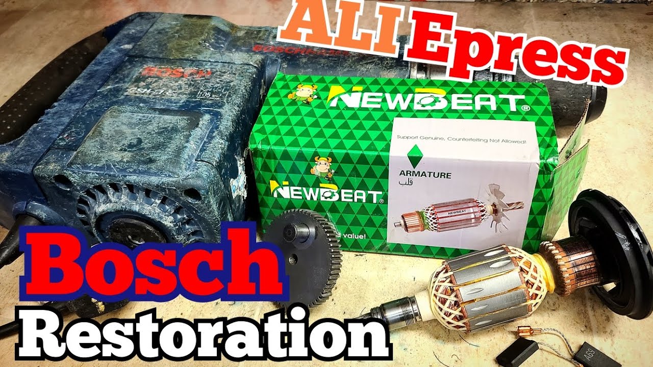 Repair a Bosch GSH 11 E Hammer with an after market motor from ALIExpress.