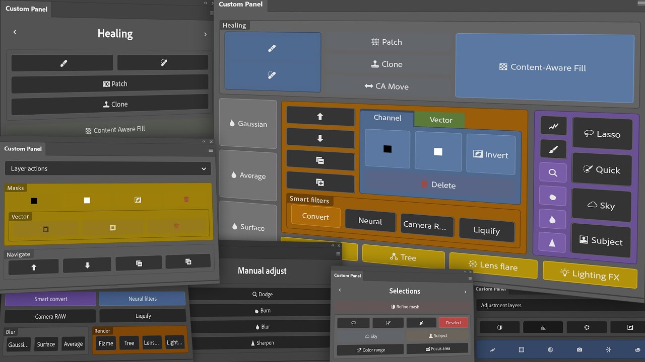 01. Panels and Spaces | Custom Panel for Adobe Photoshop