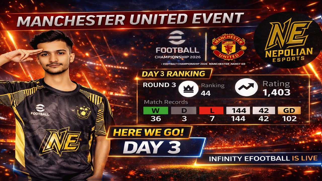 MAN UNITED EVENT DAY 3 🔴 | RANK 44 PUSH | DO OR DIE 🔥 eFootball 2026
