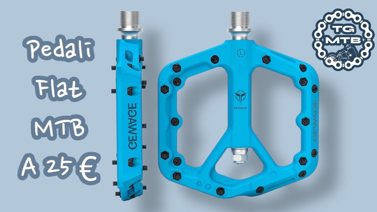 PEDALI FLAT MTB A 25&euro; GEWAGE PROVA E RECENSIONE