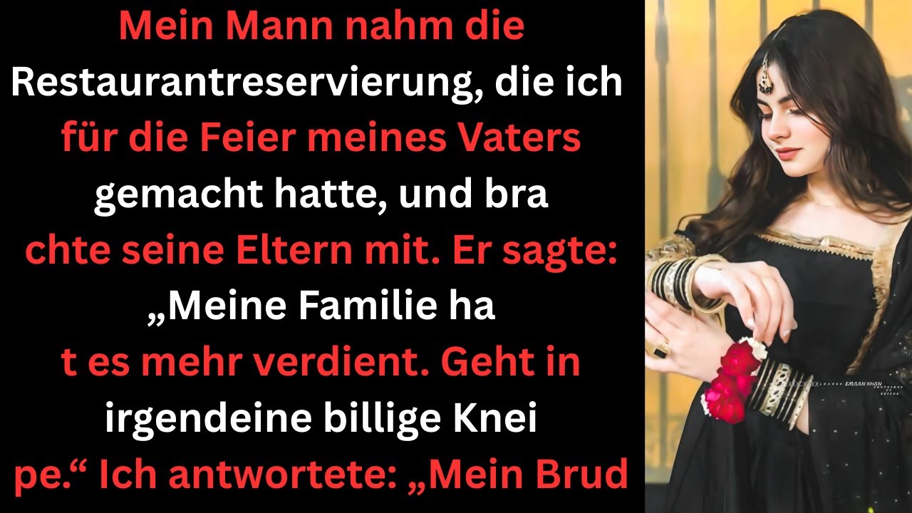Mein Mann nahm unsere Restaurant-Reservierung – und schickte uns plötzlich weg