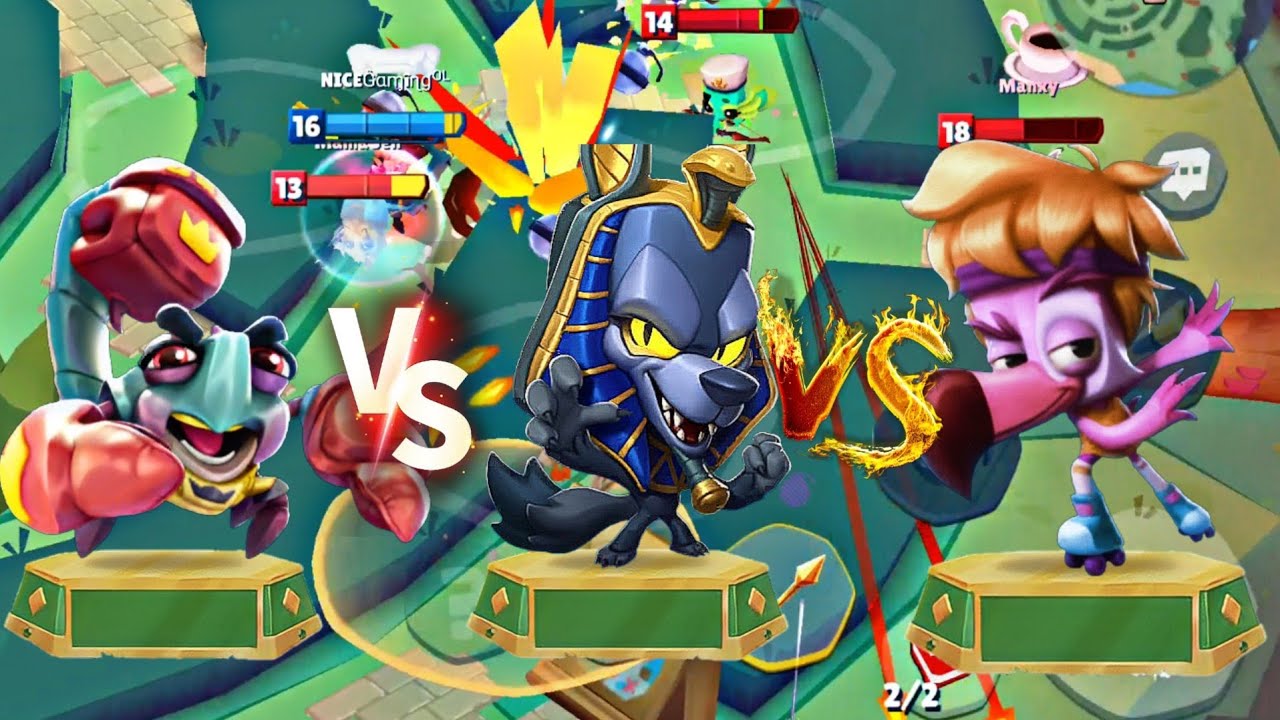 King Rocky VS Jack Anubis VS Roller Skater Milo | Zooba