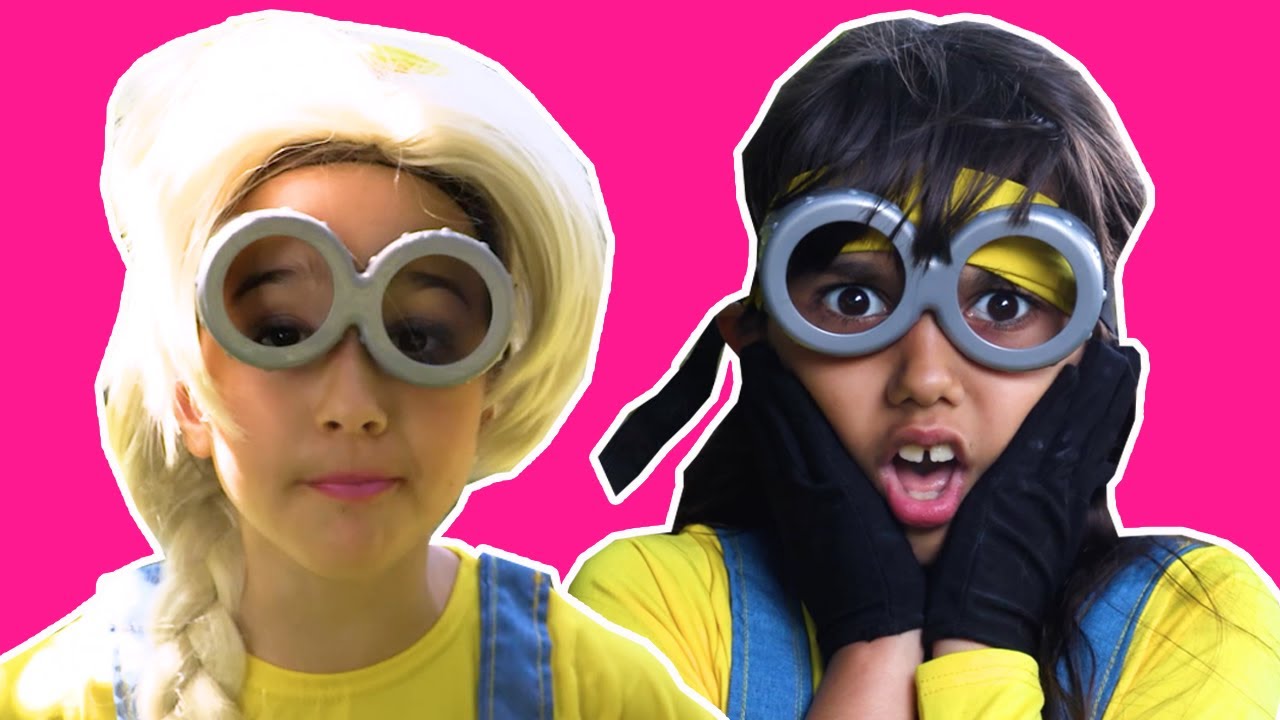 FROZEN ELSA В МИНИОНЕ Диснеевские принцессы в реальной жизни Prank Despicable Me Movie Magic