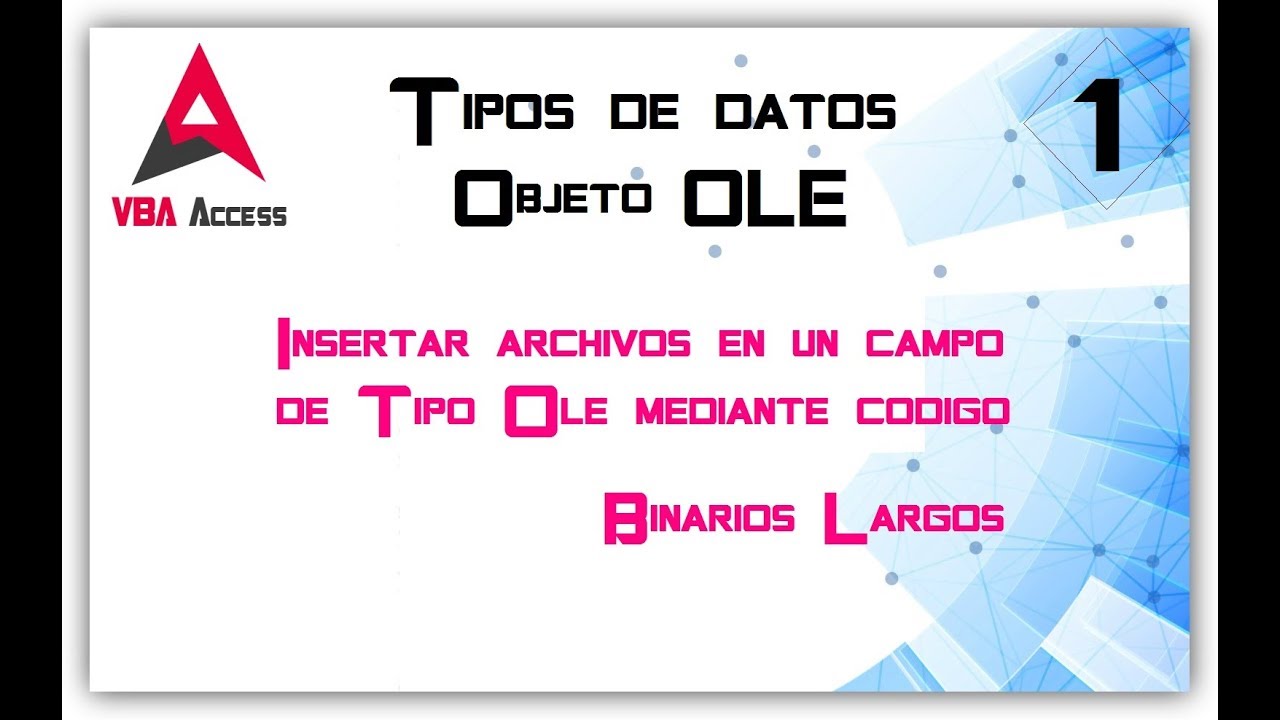 Insertar archivos en campo OLE mediante código | Binarios Largos 🎤