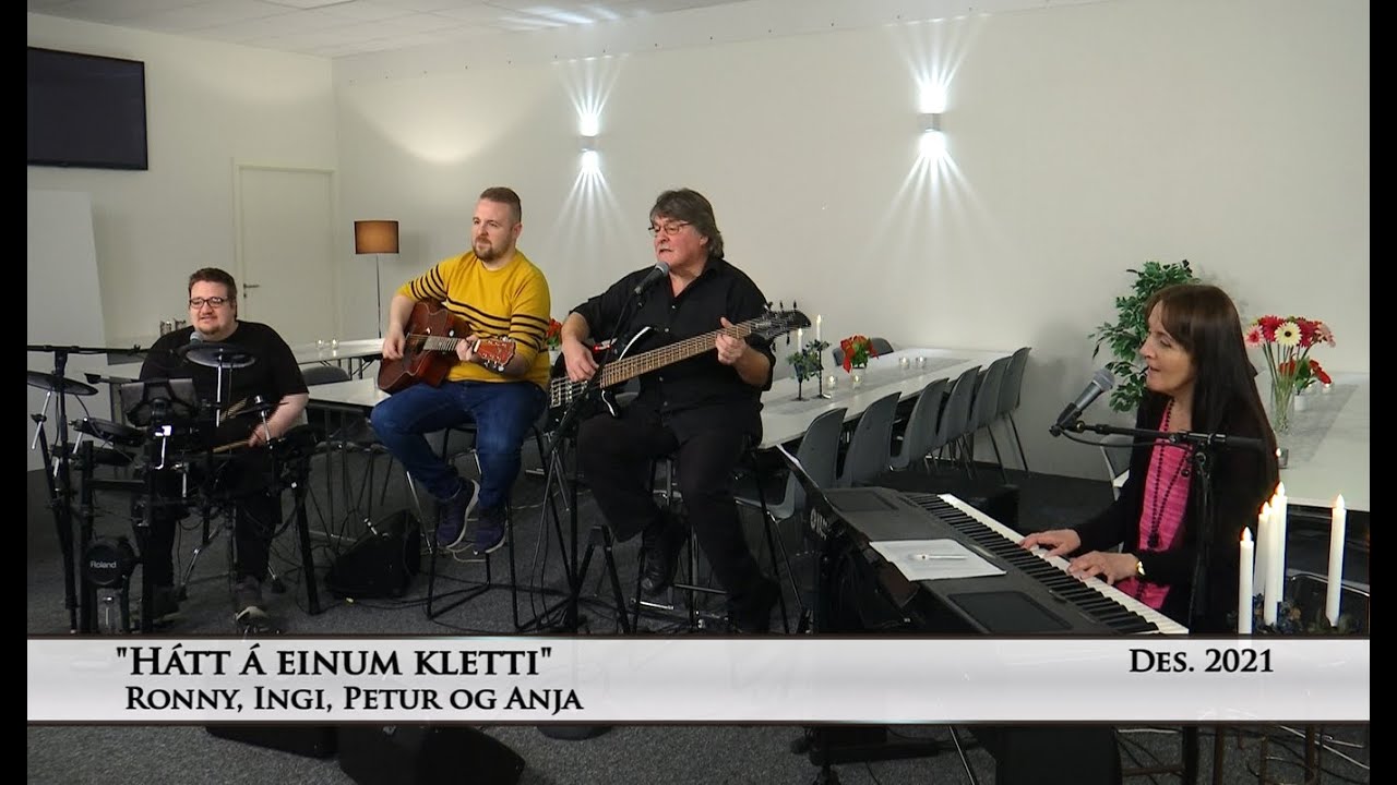 Petur, Ronny, Ingi og Anja - Hátt á einum kletti
