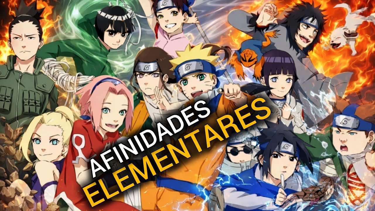 QUAIS SÃO A AFINIDADE ELEMENTAR DOS 12 NINJAS DE KONOHA 