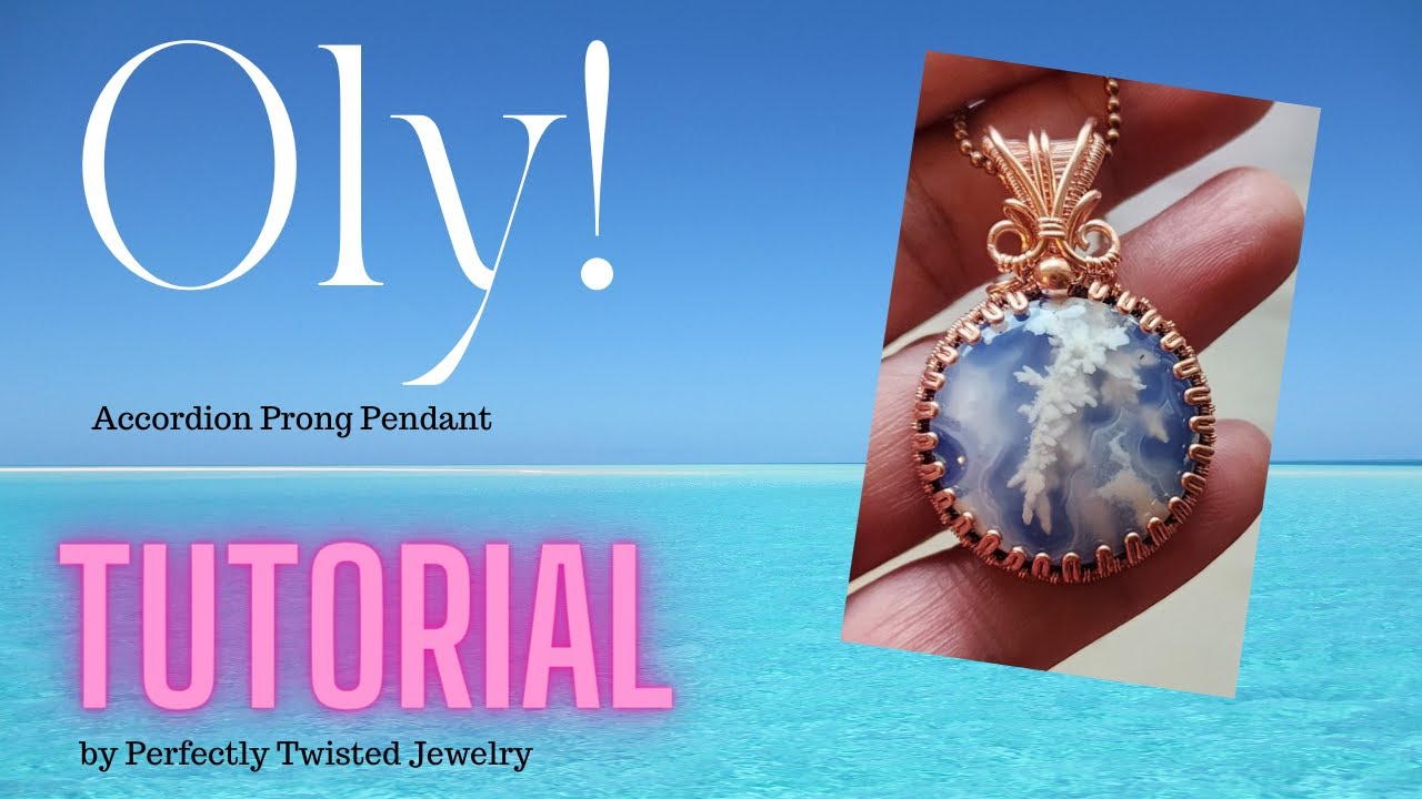 Oly!  Wire Wrap Accordion Prongs pendant, jewelry making TUTORIAL