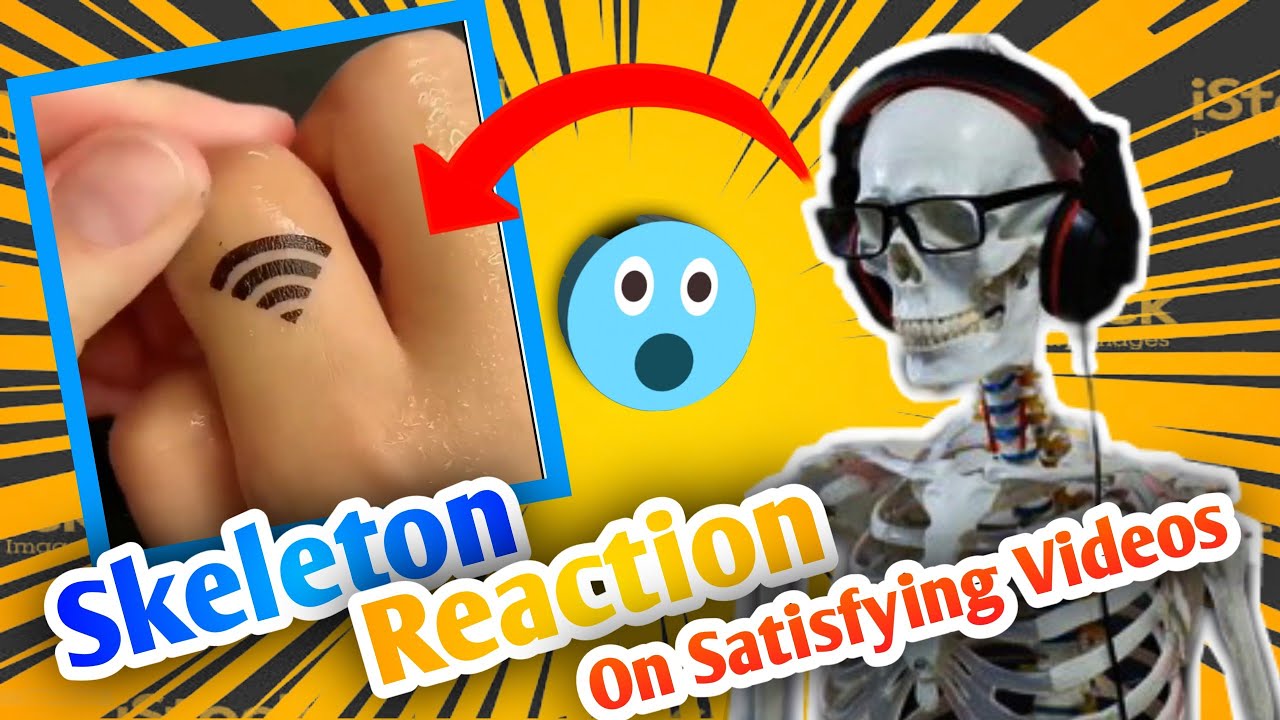 💀skeleton reaction on satisfying videos #nextlevelcreativity