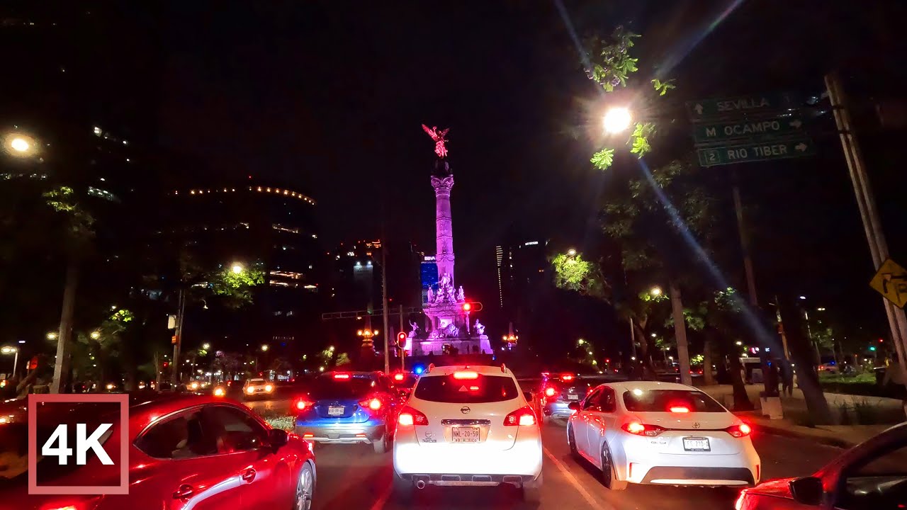 Ciudad de México [4K] - Manejando por la avenida Paseo de la Reforma.