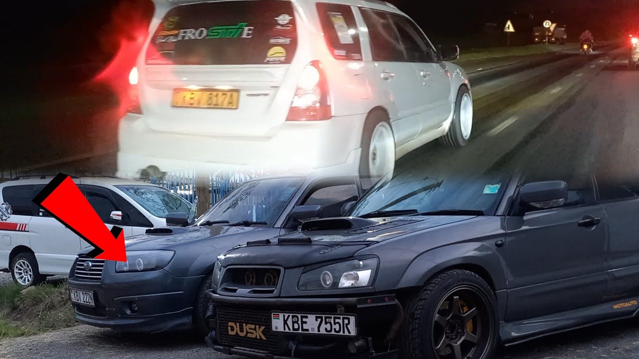 2 HIGHLY MODIFIED 600HP SUBARU FORESTERS GO ON A HIGH SPEED CHASE.. NIGHT TIME RAINY*POV* DRIVE