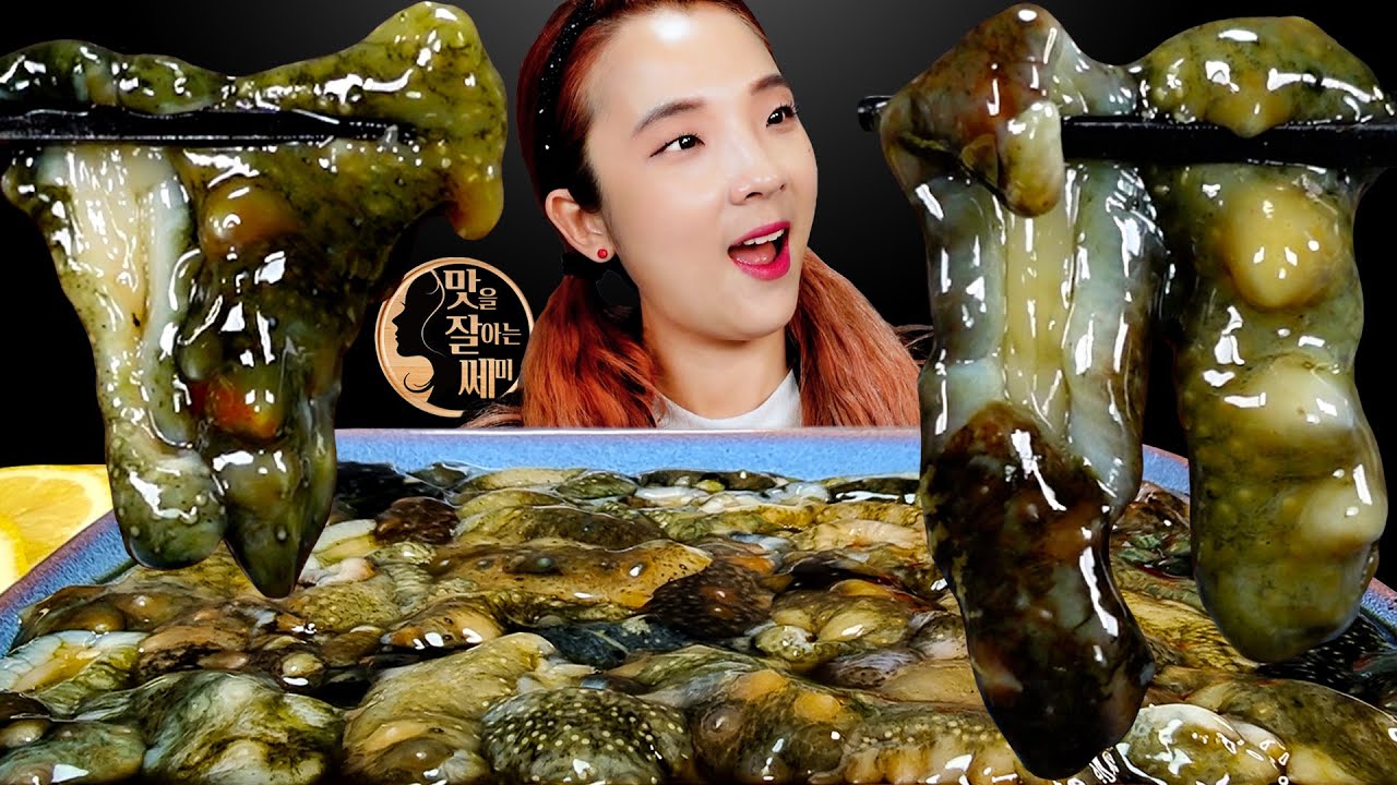 [Mukbang]🌊자연산 거제도 해삼먹방! 😋오독오독 중독되는 식감! 해삼통먹방!🤤Sea Cucumber,ナマコ, ปลิงทะเล, Hải sâm ASMR | 쎄미
