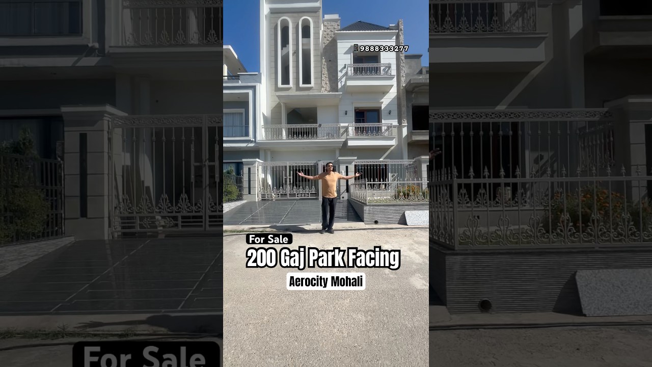 200 Gaj Triple-Story Kothi for Sale in Aerocity, Mohali | Park Facing | Prime Location
