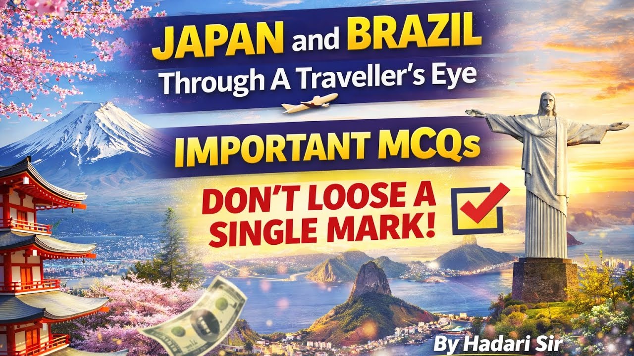 Japan and Brazil Through a Traveller’s Eye | IIPUC English Important MCQs | Don’t Lose a Single Mark