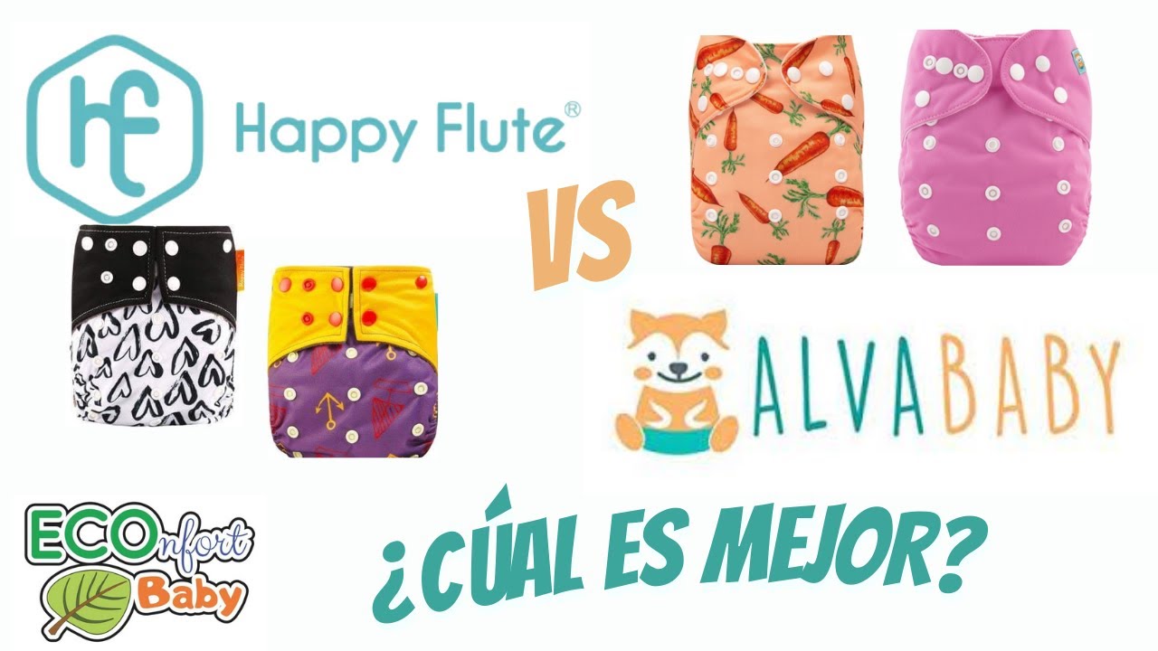 Pañales HAPPY FLUTE VS ALVA BABY.