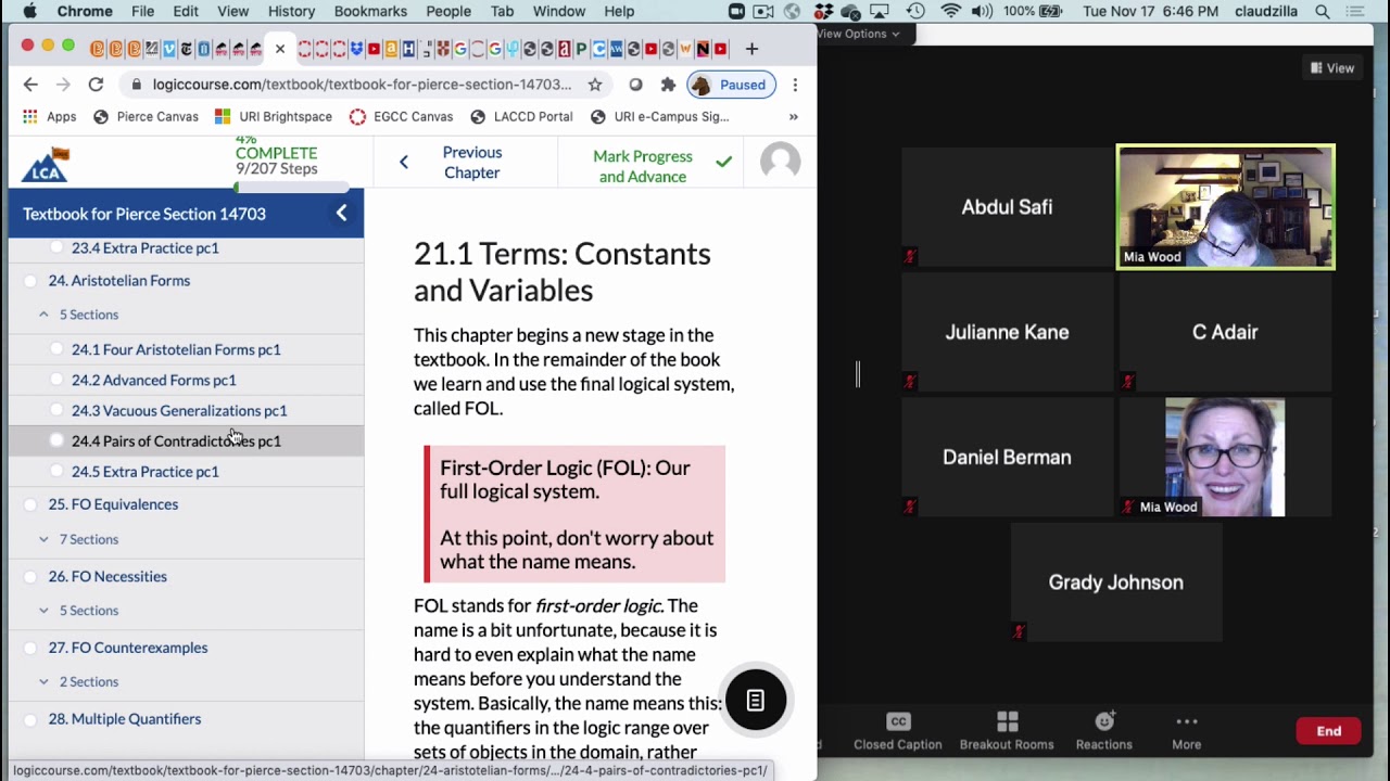 Pierce College, Fall 2020: Philosophy 9: Deriv. Strat. and Quant. Basics Reviews (LCA Chs. 21-25)