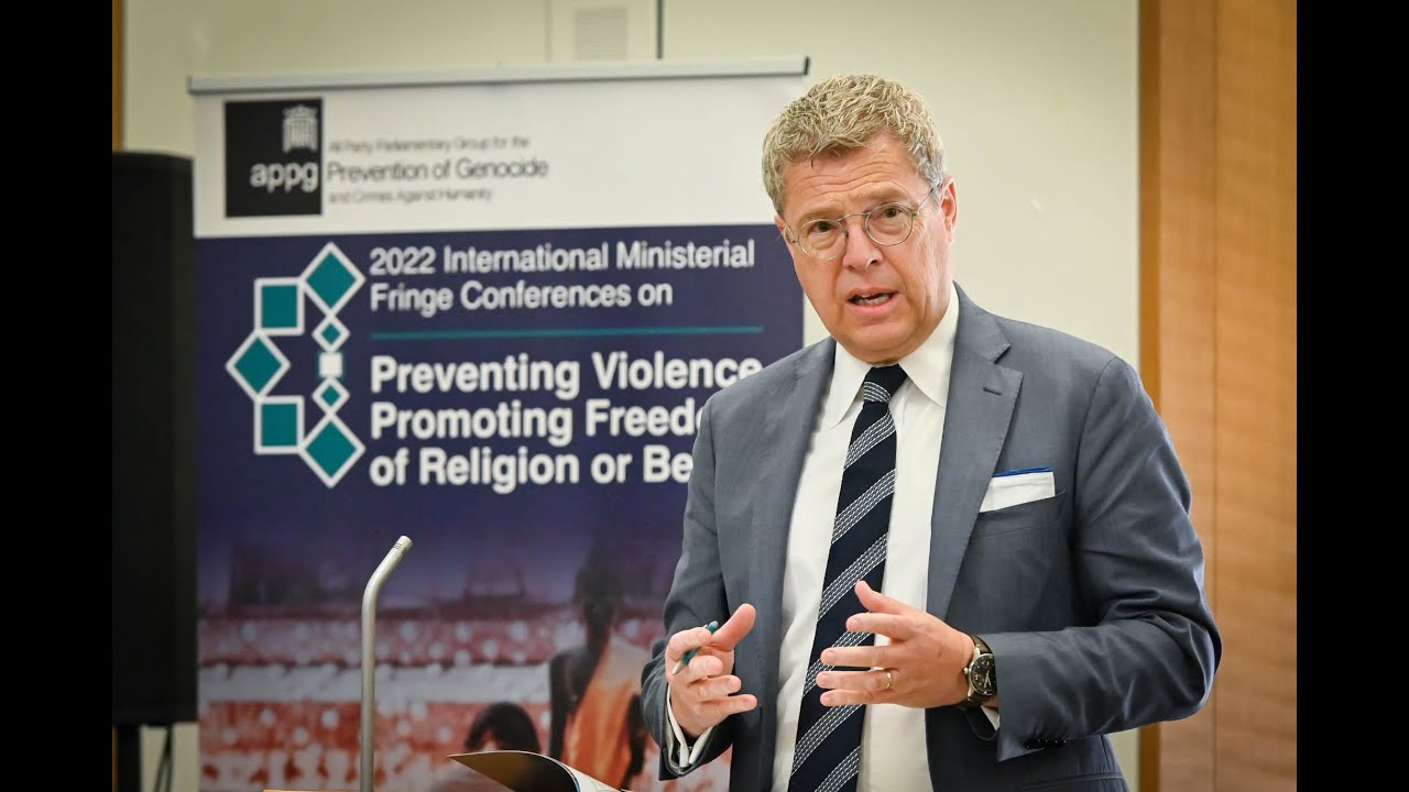 2022 International Ministerial Fringe Conference--UK. Keynote speaker Brett Scharffs