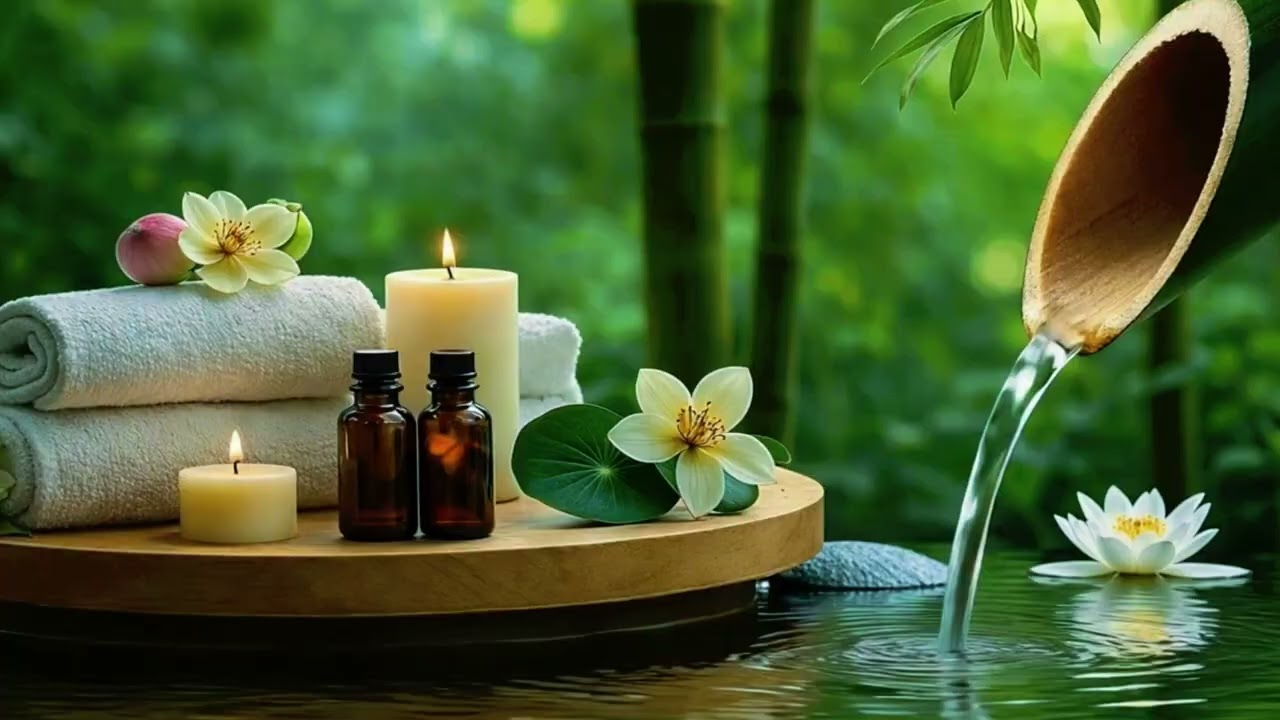 Relaxing Music to Relieve Stress, Anxiety & Depression 🌿 Calming Piano & Bamboo Water Sounds