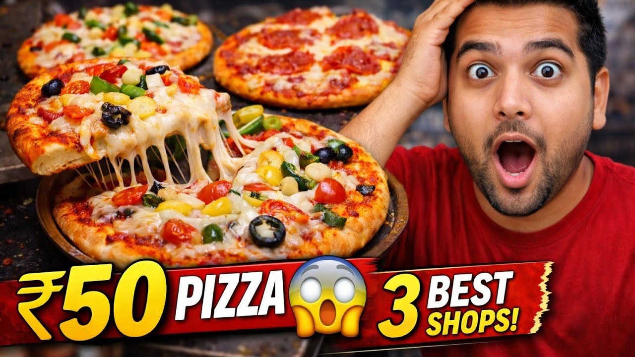 Sabse Saste or Best Pizza 😱 Starting ₹50 | 3 Best Pizza Shops in India 🍕 | Street Food