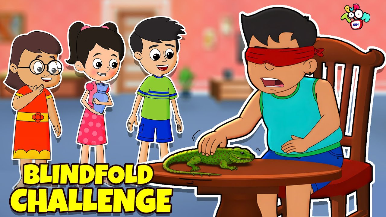 Blindfold Challenge | Cartoon | Games and Fun | Hindi Kahaniya | PunToon Kids Hindi