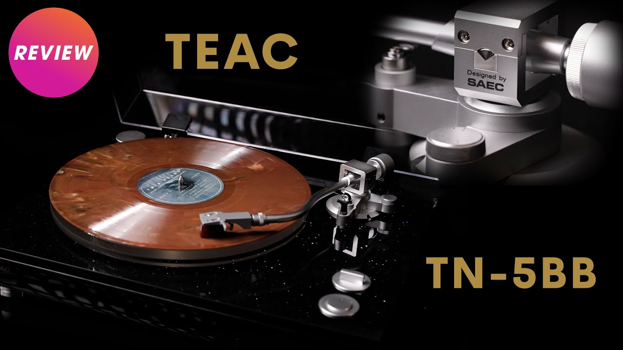 TEAC TN-5BB | Mâm than sở hữu thiết kế PLINTH HYBRID 3 lớp gồm đá marble, giấy washi và MDF