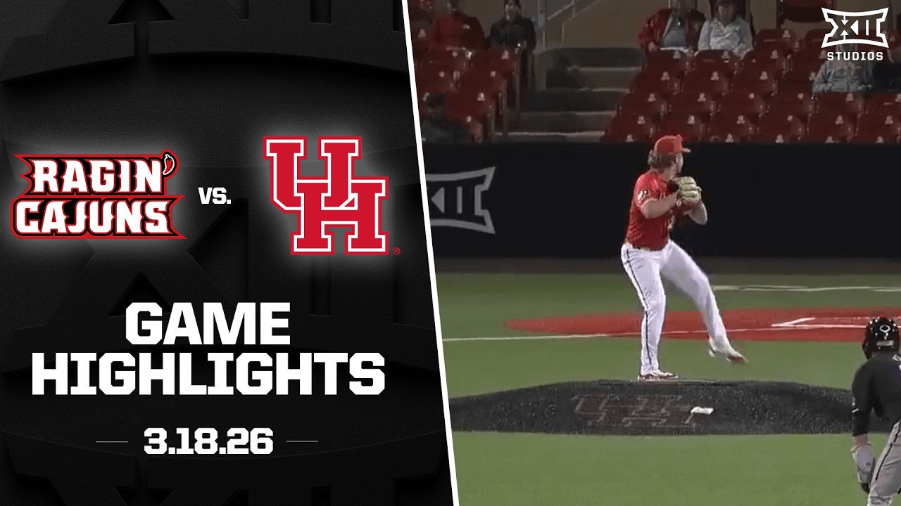 Louisiana vs. Houston Highlights (3.18.26) | 2026 Big 12 Baseball