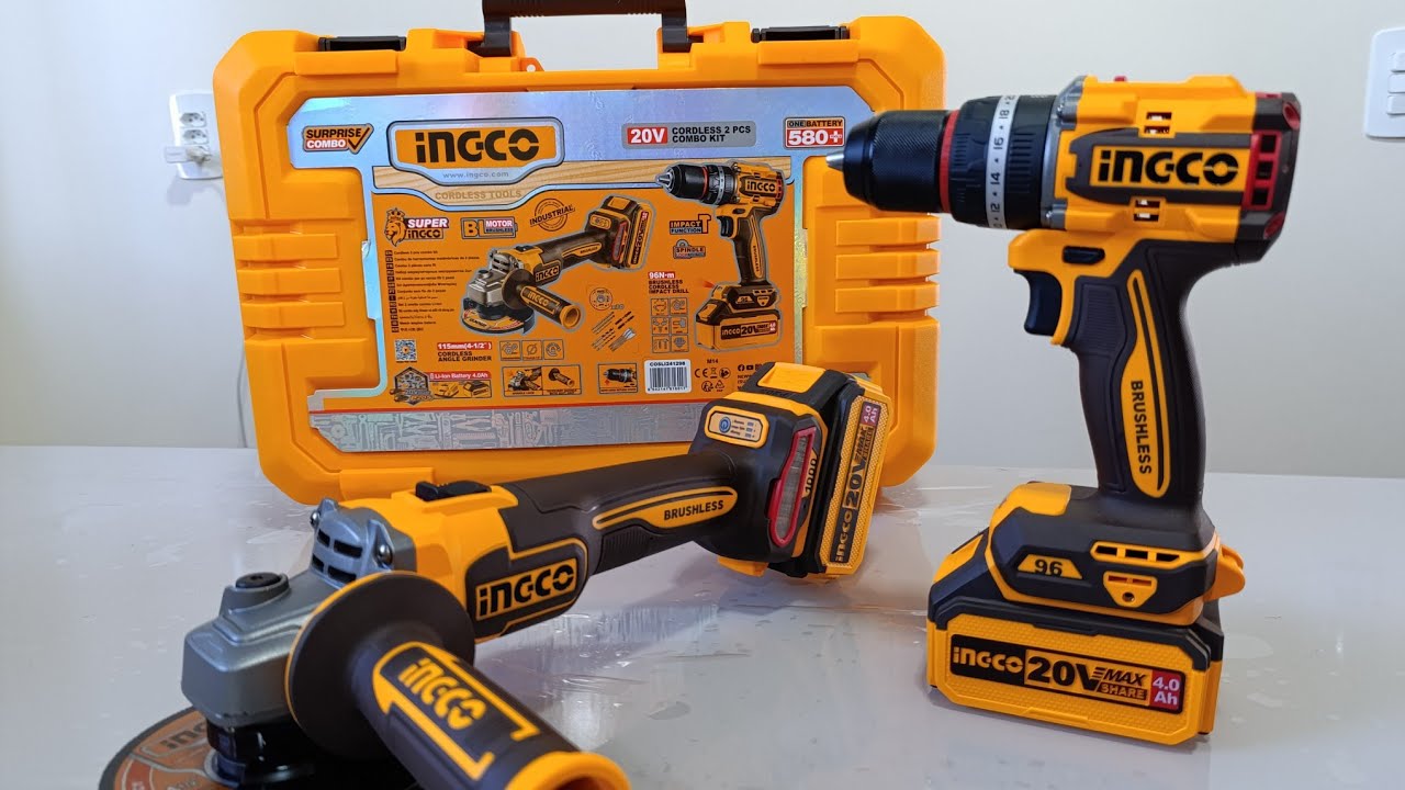 kit INGCO esmerilhadeira furadeira  20V ,96 nm de torque  será que realmente é bruta??#review