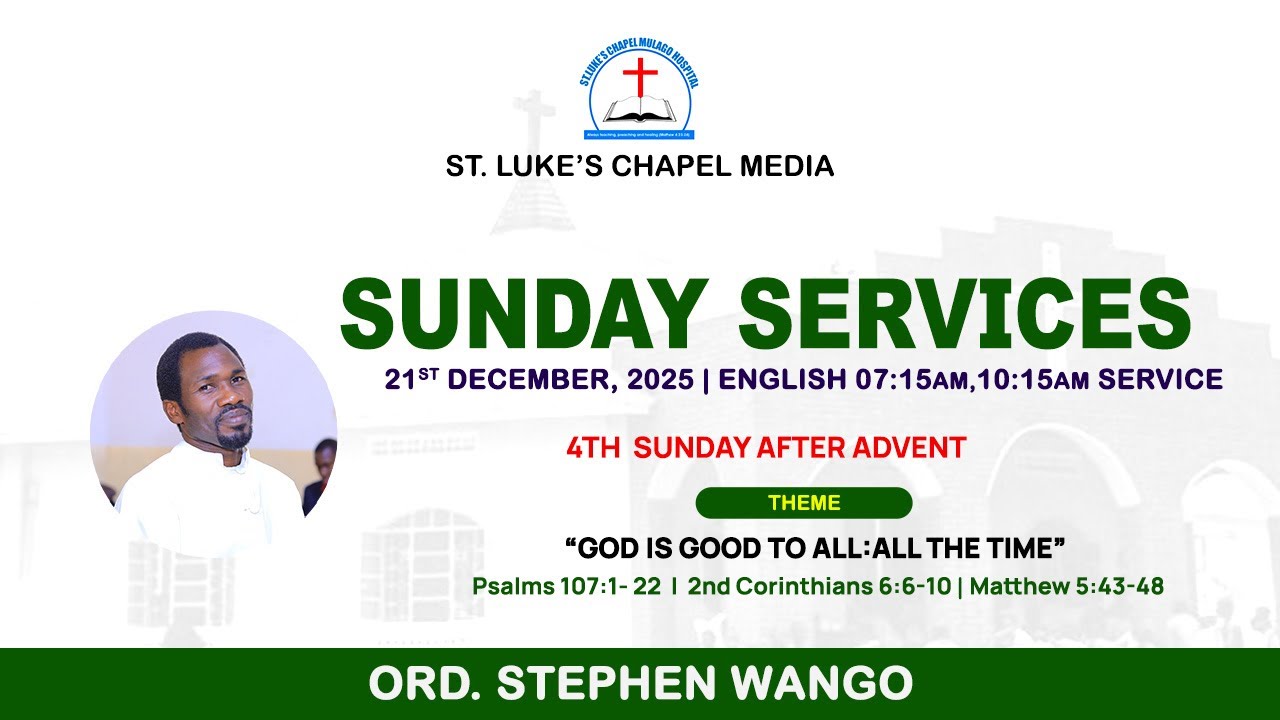 GOD IS GOOD TO ALL: ALL THE TIME - Ord. Wango Stephen