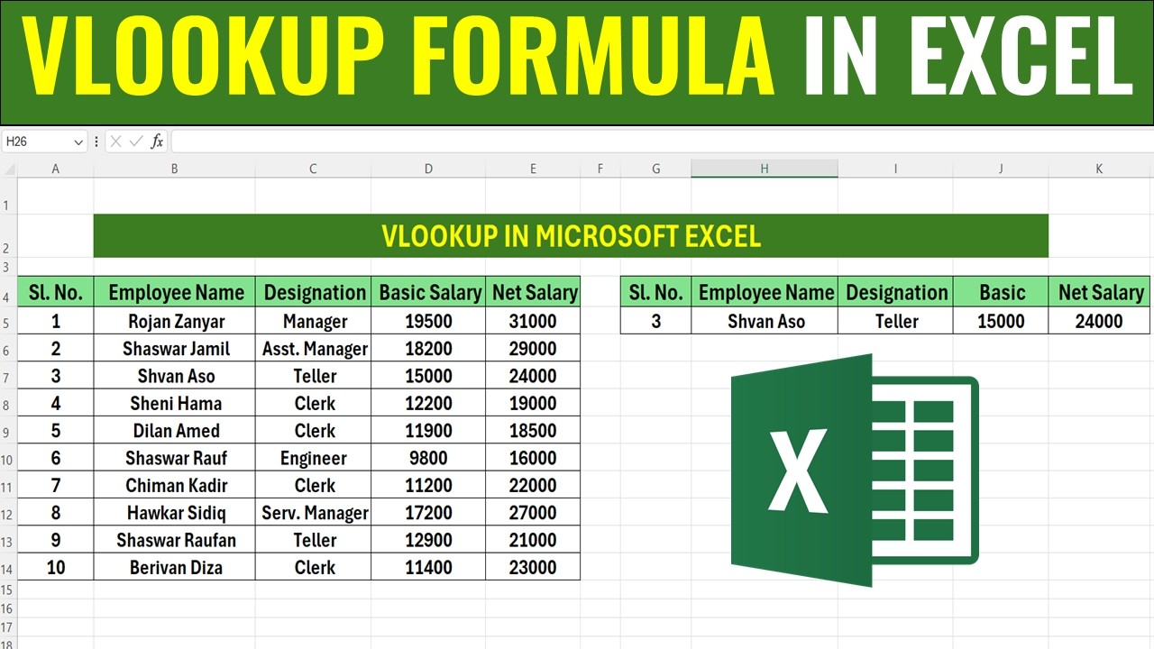 How To Use VLOOKUP Formula in Microsoft Excel || VLOOKUP in Excel || Excel VLOOKUP || Vlookup
