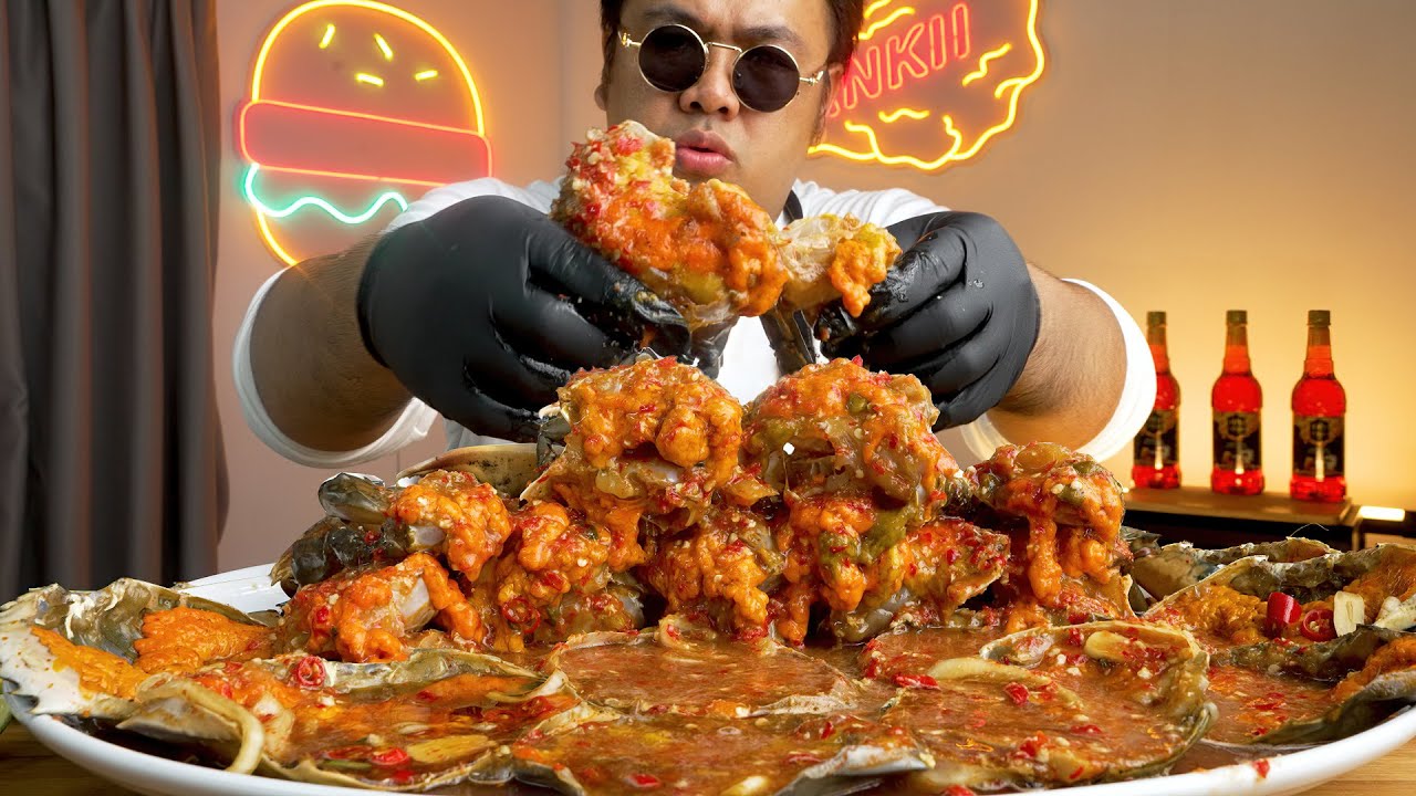 ยำปูไข่ดองเกาหลี พริกภูเขาไฟ สูตรน้ำผึ้งมะนาวสด