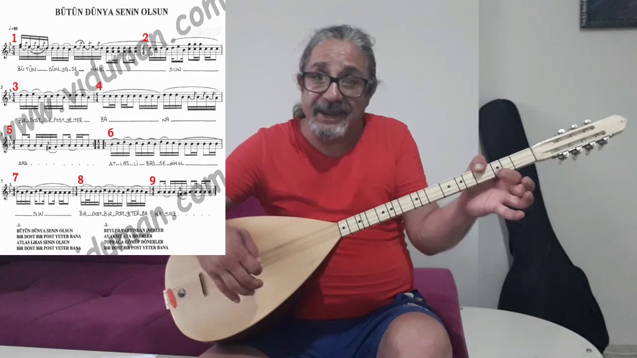 SOLFEJ BÜTÜN DÜNYA SENİN OLSUN KISA SAP BAĞLAMA EKLEYEN SURGEON