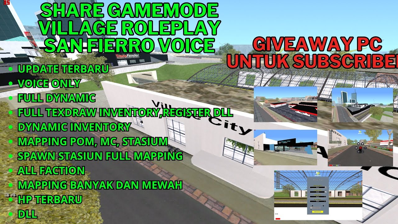 SHARE GM VILLAGE ROLEPLAY SAN FIERRO & GIVEAWAY PC BUAT SUBSCRIBERS