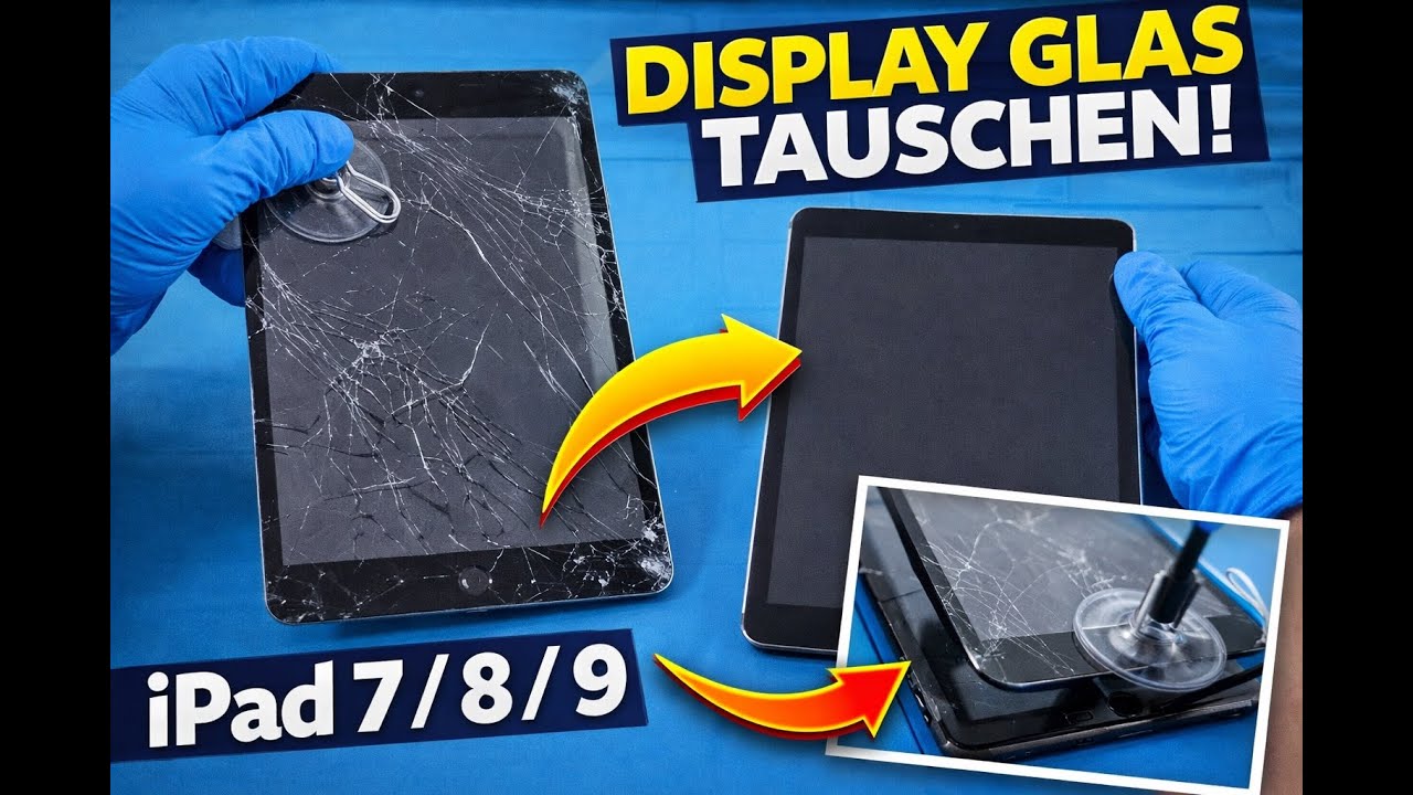 iPad 7 / 8 / 9 Display Glas tauschen / Reparatur | Touchscreen Replacement
