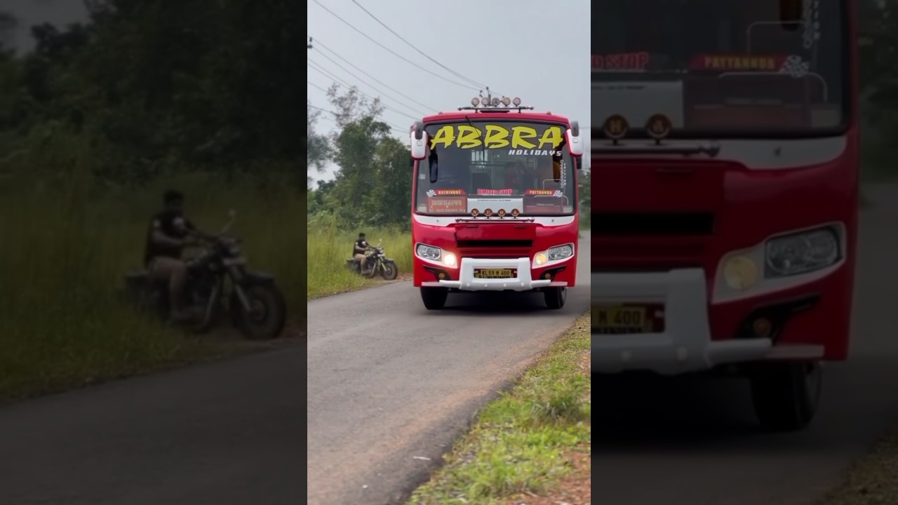 Kerala Private bus #abbra holidays Limited stop #payyannur 🔁 #kozhikode #vehicle_crazy #buskerala