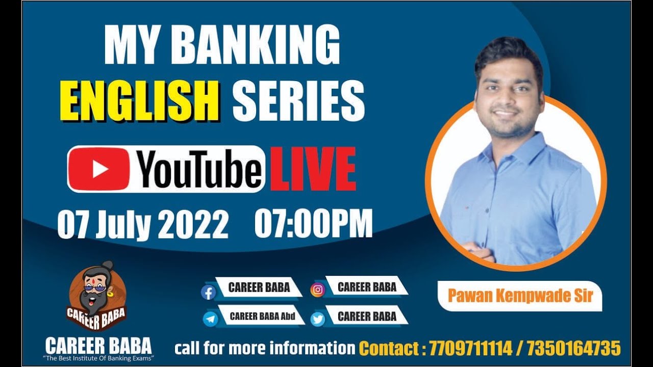 My Banking English series by pavan kempwade sir (day-1)