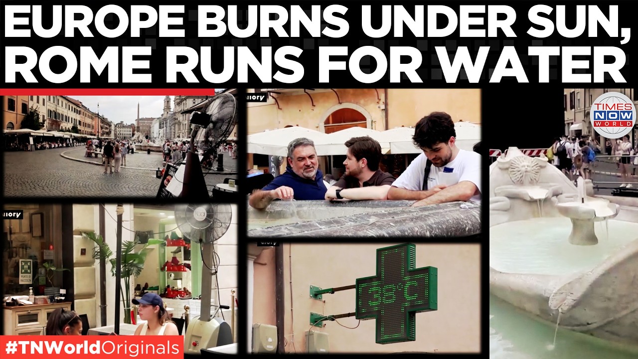 EUROPE HEATWAVE CRISIS: Rome Tourists Rush To Fountains As Temperatures Soar Above 40&deg;C