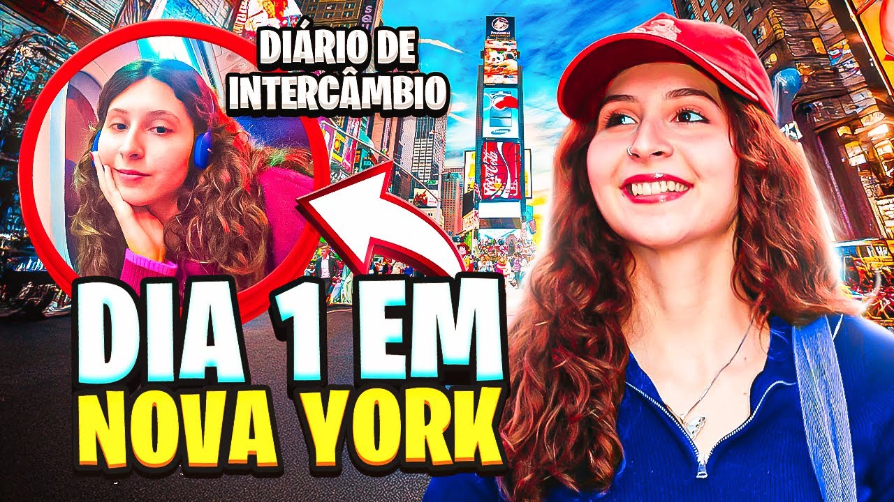 #1 Di&aacute;rio de interc&acirc;mbio | chegada em Nova York, dormit&oacute;rios e Times Square 🇺🇸🤍💫