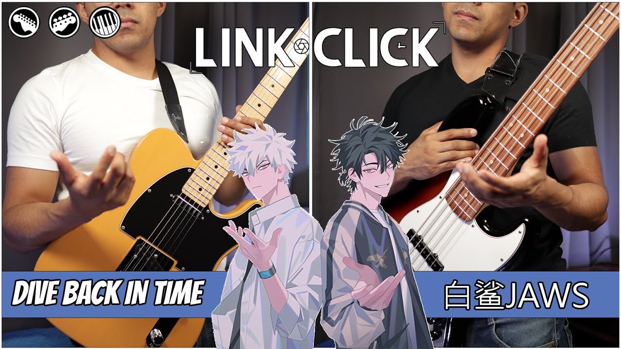 [🎼TABS] Dive Back in Time / 白鲨JAWS | Link Click OP Guitar Bass Cover