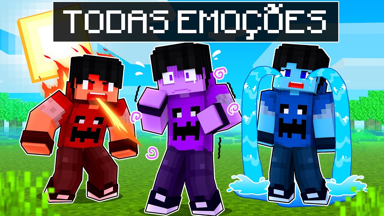 P3DRU tem várias EMOÇÕES no Minecraft