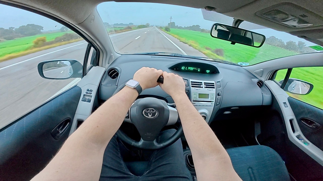POV Drive Manual Toyota Yaris 1.3 VVTI🚗 (87 HP) | Scenic Mountain Road Trip 🏔️