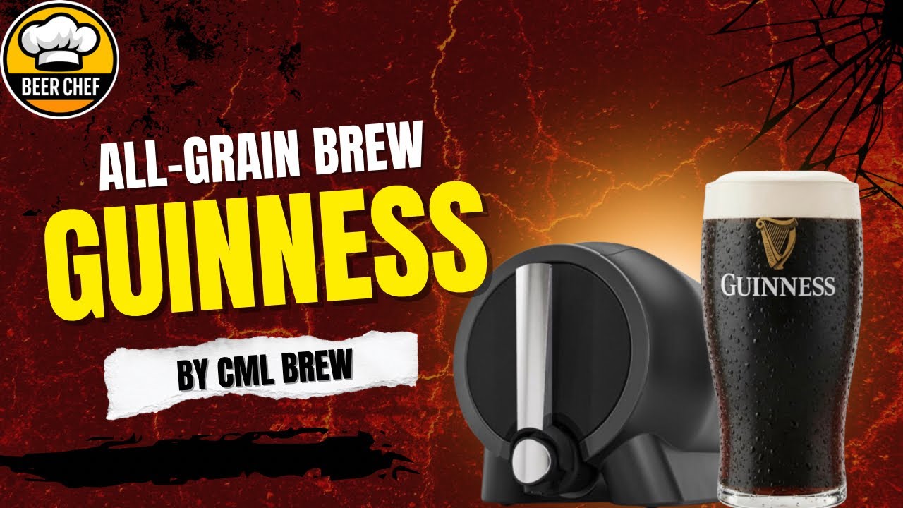 Приготовление пива Guinness дома | Рецепт пива из цельного зерна CML + дегустация