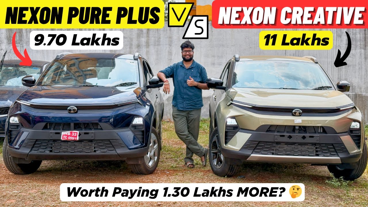 * NO SUNROOF * New 2025 Tata Nexon Pure Plus vs Creative ✅ - Detailed Comparison with Price 🔥