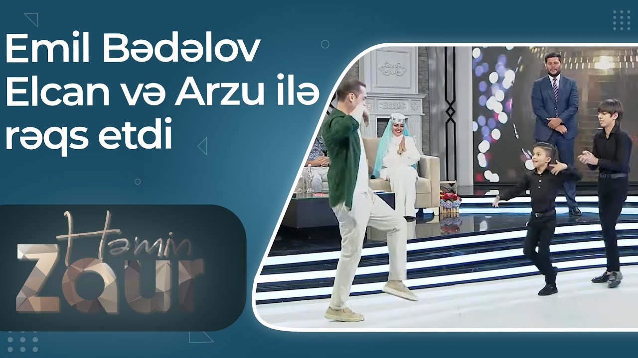Emil Bədəlov sosial şəbəkələrdə məşhurlaşan Elcan və Arzu ilə rəqs etdi – Həmin Zaur