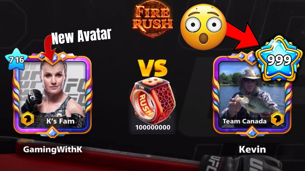 I Met LEVEL 999 LEGEND in 100M Table Fire Rush - Ring +8 New Avatar 8 ball pool GamingWithK